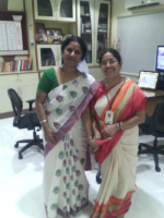 Ms. Khanaprabha Nanda, Odia Teacher with our Ex-Principal Ms. M.K.UMA
